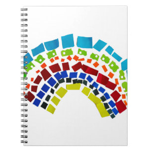 Papierregenbogen Notizblock