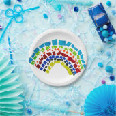 Papierregenbogen Pappteller (Party)