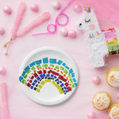 Papierregenbogen Pappteller (Party)