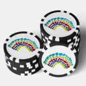 Papierregenbogen Pokerchips (Stapel)