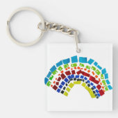 Papierregenbogen Schlüsselanhänger (Vorderseite)