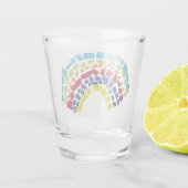 Papierregenbogen Schnapsglas (Rückseite)