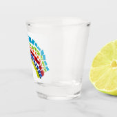 Papierregenbogen Schnapsglas (Rechts)