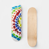 Papierregenbogen Skateboard (Vorderseite)