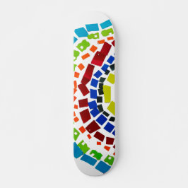 Papierregenbogen Skateboard