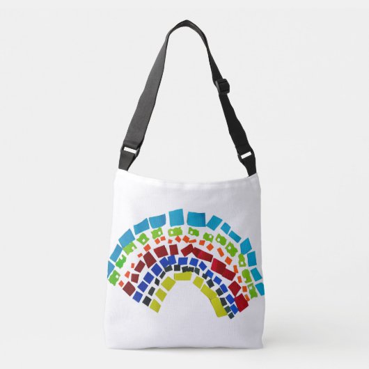 Papierregenbogen Tragetaschen Mit Langen Trägern (Vorderseite)