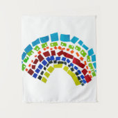 Papierregenbogen Wandteppich (Vorderseite)