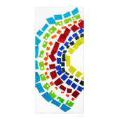 Papierregenbogen Werbekarte (Hinten)
