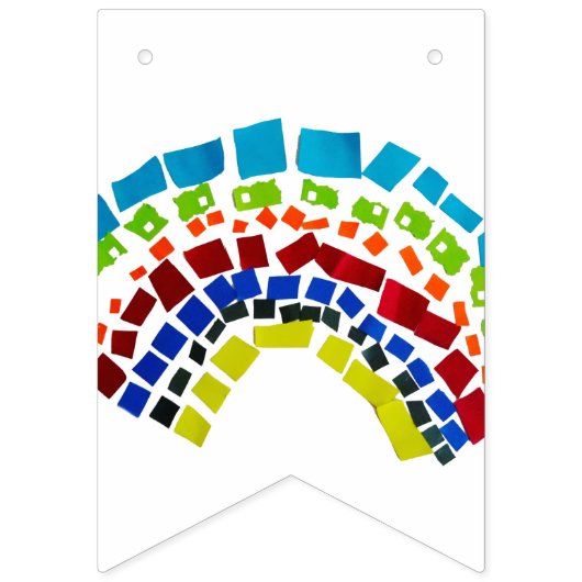Papierregenbogen Wimpelkette (Zweite Fahne)