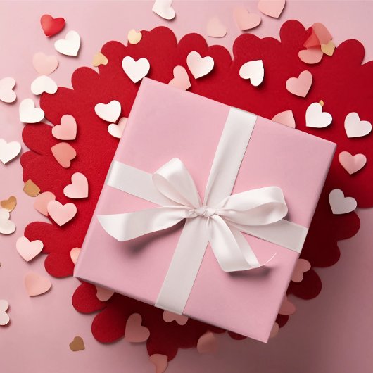 Papierrolle für hellrosa Wrapping Geschenkpapier