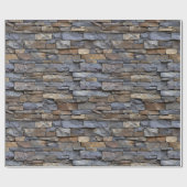 Papierrolle Stone Wall Texture Print Geschenkpapier (Flach)