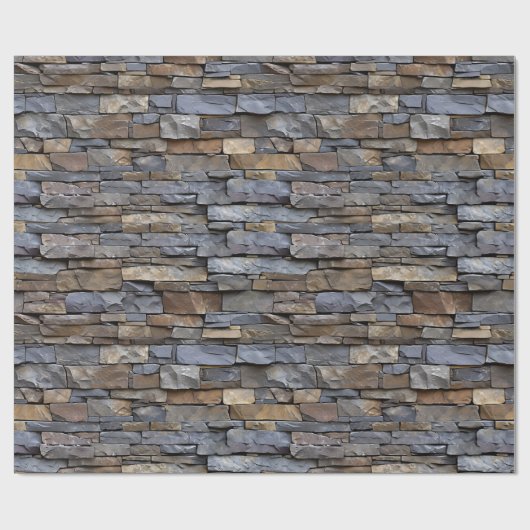 Papierrolle Stone Wall Texture Print Geschenkpapier (Flach)