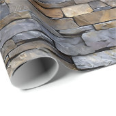 Papierrolle Stone Wall Texture Print Geschenkpapier (Rolleneckpunkt)
