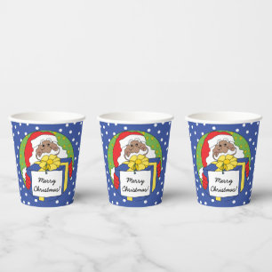 Papierschaalen "Santa Claus Geschenke" 250 ml Pappbecher