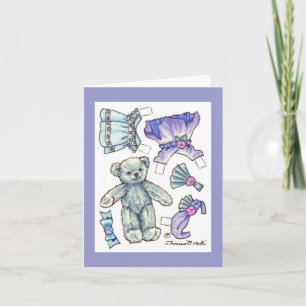 Papierschablone Teddy Blank Notiz Karte