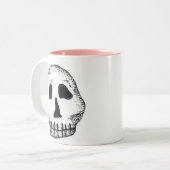 Papierschädel-Tasse Zweifarbige Tasse (Vorderseite Links)