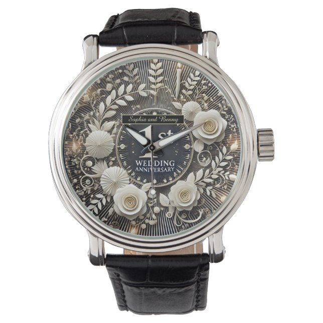 Papierschaden dauerhafter Liebe Armbanduhr (Vorderseite)