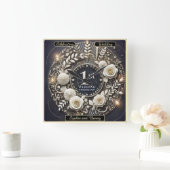 Papierschaden dauerhafter Liebe Quadratische Wanduhr (Zuhause)