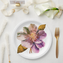Papierschale Blumenehe / Dusche Pappteller