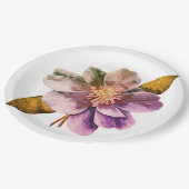 Papierschale Blumenehe / Dusche Pappteller (Schrägansicht)