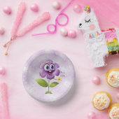 Papierschale für lila Blume Pappteller (Party)