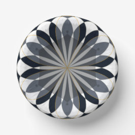 Papierschale, schwarz und goldblättrig pappteller