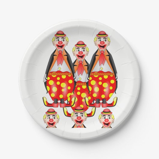 Papierschalen Clowns Pappteller (Vorderseite)