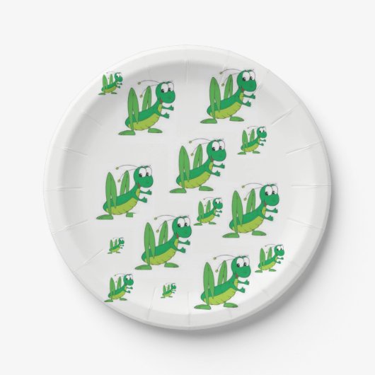 Papierschalen Grasshopper Pappteller (Vorderseite)
