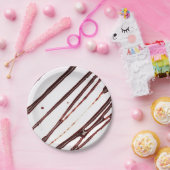 Papierschalen, Schokoladen-Fudge Pappteller (Party)