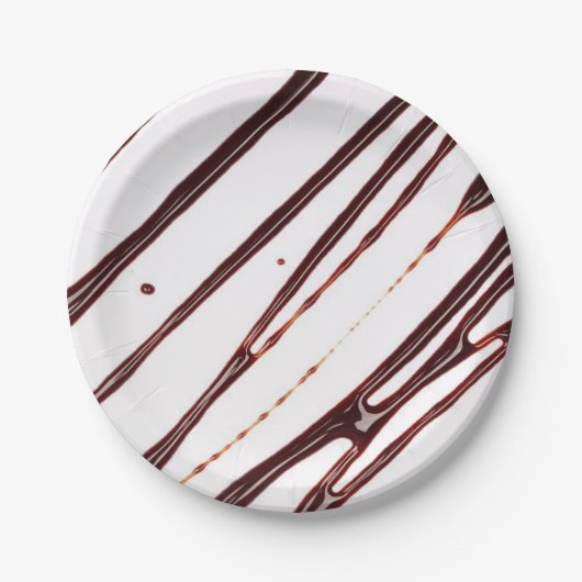Papierschalen, Schokoladen-Fudge Pappteller (Vorderseite)