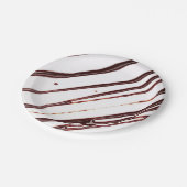 Papierschalen, Schokoladen-Fudge Pappteller (Schrägansicht)