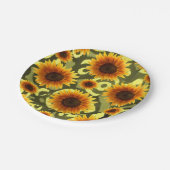 Papierschalen Sonnenblumen Pappteller (Schrägansicht)
