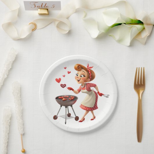 Papierschalen Valentinstag Kochen Rote Herzen Pappteller (Hochzeit)