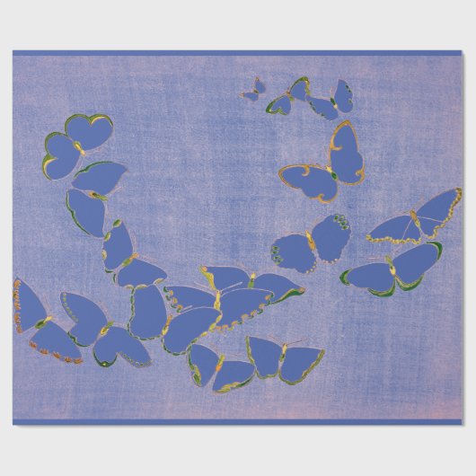 PAPIERSCHALTFLÄCHEN IN BLAU GESCHENKPAPIER (Flach)