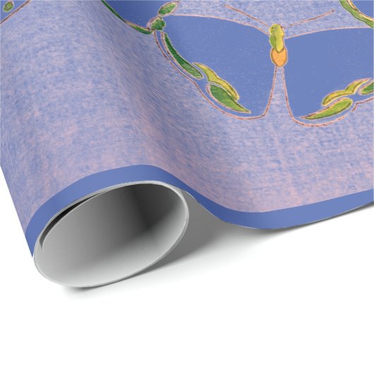 PAPIERSCHALTFLÄCHEN IN BLAU GESCHENKPAPIER (Rolleneckpunkt)