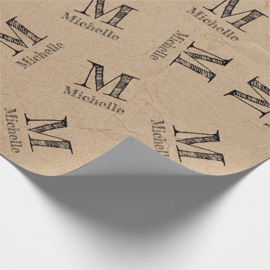 Papierschaukpapier für rustikale Kraft Geschenkpapier (Ecke)