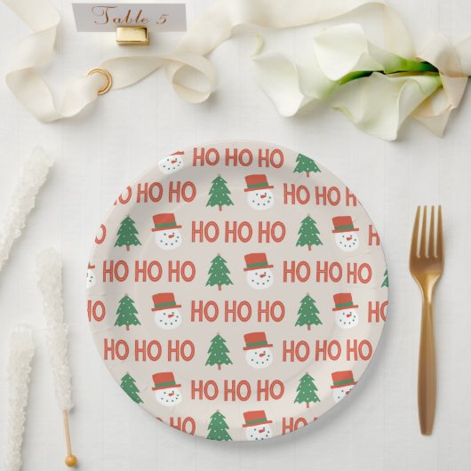Papierscheibe HO  HO  HO Pappteller (Hochzeit)