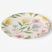 Papierscheiben Blumen Hochzeit/Brunch Pappteller (Schrägansicht)