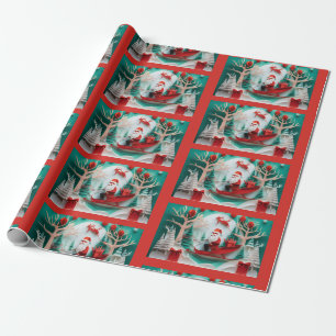 Papierscherenschnitt-Weihnachtsmann Origami Weihna Geschenkpapier