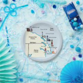 Papierschild Northeast Lower Michigan Lighthouse Pappteller (Party)