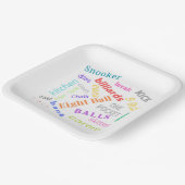 Papierschild Pappteller (Gewinkelt)