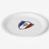 Papierschild Pappteller (Schrägansicht)