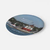 Papierschild "Round Island Passage Lights" Pappteller (Schrägansicht)