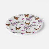 Papierschmetterling Pappteller (Schrägansicht)