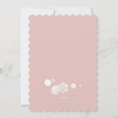 Papierschneeflocken Kinderdusche Rosa Einladung (Rückseite)