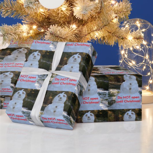 Papierschneemann öffnen nicht bis Weihnachten Geschenkpapier (Feiertage)