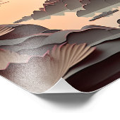 Papierschnitt aus antiken chinesischen Schriften Fotodruck (Ecke)