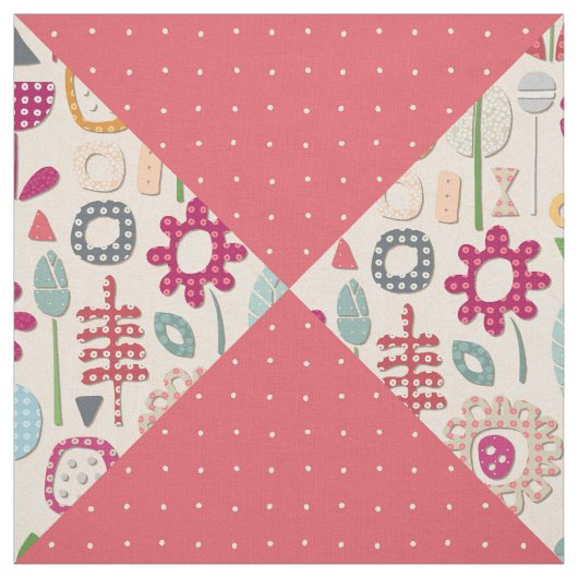Papierschnitt Blume Korallendiamanten Stoff (Muster)