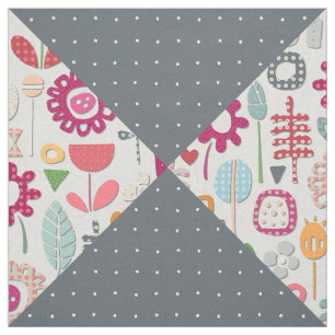 Papierschnitt-Blume Stoff