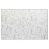 Papierschnitt Blume weiß Stoff (Fat Quarter (45,7 x 55,9 cm))